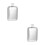 2Pièces Vin Mini Argenté Acier Inoxydable Strass 8