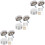 60Pièces Vis Inoxydables Argentées Supports Décoratifs 6