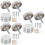 60Pièces Vis Inoxydables Argentées Supports Décoratifs 8