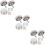 60Pièces Vis Inoxydables Argentées Supports Décoratifs 10