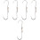 5Pcs Metal Meat Hooks with Rotating Ring Silver Hooks for Meat Hanging 5