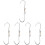 5Pcs Metal Meat Hooks with Rotating Ring Silver Hooks for Meat Hanging 6