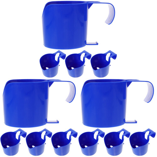 12Pcs Blue Plastic Beverage Holders Multipurpose Pool Side Drink Rack 2