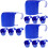 12Pcs Blue Plastic Beverage Holders Multipurpose Pool Side Drink Rack 6
