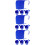 12Pcs Blue Plastic Beverage Holders Multipurpose Pool Side Drink Rack 8