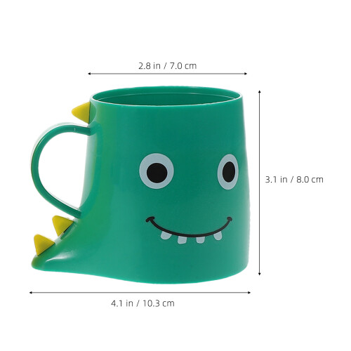 8Pcs Plastic PP Dinosaur Toothbrush Cups Kids Rinsing Cups Multicolor 1