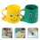 8Pcs Plastic PP Dinosaur Toothbrush Cups Kids Rinsing Cups Multicolor 6