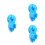 3Pcs Bathroom Suction Shower Head Bracket Blue No Drill Needed 2