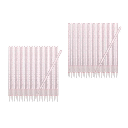 2Pcs Lightweight Pink Nylon Disposable Eyeliner Lip Shadow Brushes 2