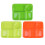9Pcs Compartment Plate Anti-Fall Divided Dish Assorted Colors 3