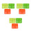 9Pcs Compartment Plate Anti-Fall Divided Dish Assorted Colors 5