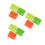 9Pcs Compartment Plate Anti-Fall Divided Dish Assorted Colors 7