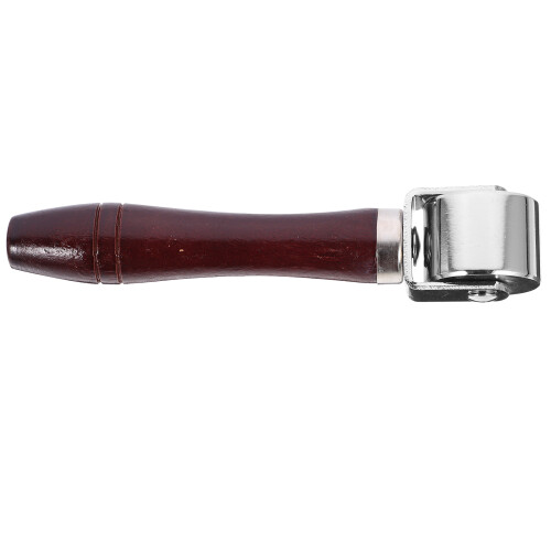 2Pcs Handheld Seam Roller Tool Coffee Wood Handle for Crafting 2
