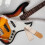 3Pcs Durable Adjustable Guitar Strap Beige for Electric Acoustic Use 4