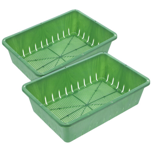 6Pcs Compact Green Starter Tray PP for Home Use with Drainage 2