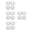16Pcs Silver Round Escutcheon Plates Plastic Pipe Cover Decoration 5