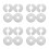 16Pcs Silver Round Escutcheon Plates Plastic Pipe Cover Decoration 6