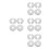 16Pcs Silver Round Escutcheon Plates Plastic Pipe Cover Decoration 7
