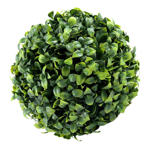 2Pcs Realistic Green Artificial Topiary Balls Plastic Hanging Decor 1
