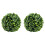 2Pcs Realistic Green Artificial Topiary Balls Plastic Hanging Decor 3