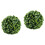 2Pcs Realistic Green Artificial Topiary Balls Plastic Hanging Decor 4