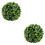 2Pcs Realistic Green Artificial Topiary Balls Plastic Hanging Decor 6