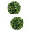 2Pcs Realistic Green Artificial Topiary Balls Plastic Hanging Decor 7