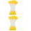 2Pcs Yellow Artificial Flower for DIY Craft Wedding Decor 5