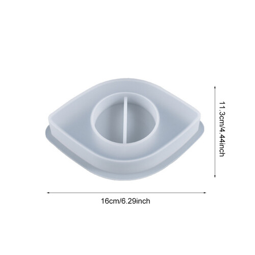 2Pcs White DIY Candleholder Mold Silicone Eye Shape for Epoxy Crafts 1