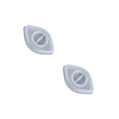 2Pcs White DIY Candleholder Mold Silicone Eye Shape for Epoxy Crafts 2