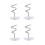 120pcs Twisted Twisting Nail Fixed Sheet Nails Transparent 5