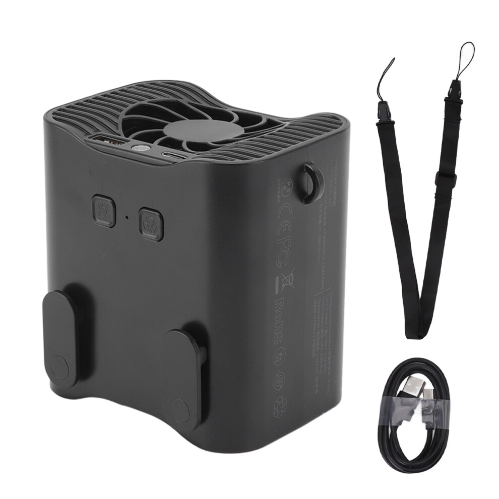 Rechargeable Waist Clip Fan With Power Bank & Led Light 9058772731296