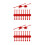 20Pcs Lightweight Plastic Arrow for Game Activities Red Color 3