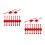 20Pcs Lightweight Plastic Arrow for Game Activities Red Color 4