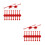 20Pcs Lightweight Plastic Arrow for Game Activities Red Color 5