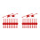 20Pcs Lightweight Plastic Arrow for Game Activities Red Color 6