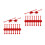 20Pcs Lightweight Plastic Arrow for Game Activities Red Color 7