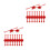20Pcs Lightweight Plastic Arrow for Game Activities Red Color 8