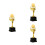 3Pcs Multi- Dance Competition Trophies Plastic Cheer Awards 4