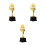 3Pcs Multi- Dance Competition Trophies Plastic Cheer Awards 5