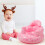 5Pièces Siège De Bain Gonflable Bébé En PVC Rose Confortable 4