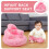 5Pièces Siège De Bain Gonflable Bébé En PVC Rose Confortable 8