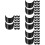 80Pcs Cycling Bike Sun Visor Black Resin Replacement 6