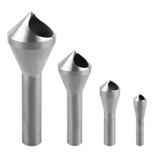 Set di Punte per Svasatore, 4 Pezzi Utensile per Smussatore Codolo Tondo HSS (4241) Punta per Svasatore, per Legno, Metallo, Plastica, Argento