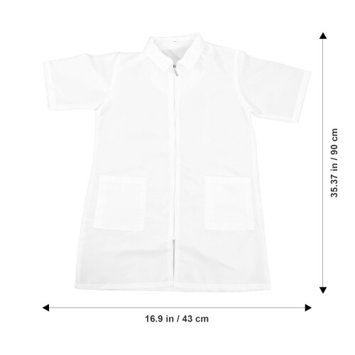Weiße Kurzarm Pflegeservice-Uniform Polyester Für Damen 1