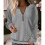Damen Grauer Half-Zip Kabelstrick-Over blouse XXL Langarm Pullover 6