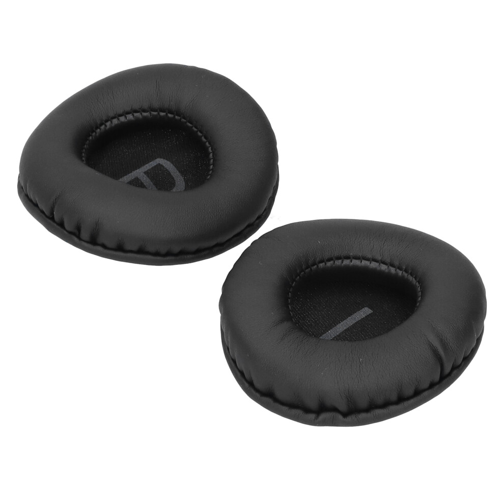 75Mm Foam & Leather Ear Cushions For Headphones, L/R Black 6951392093351