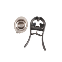 Food Grade Kitchen Gadget Egg Cracker Tool With Spring Design Stainless Steel Egg Separator For Quick And Clean Eggshell Opening With Integrated Yolk