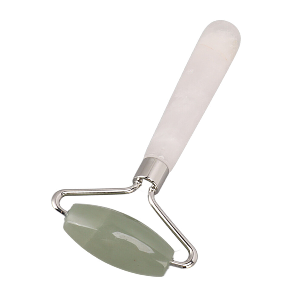 Handcrafted Jade Roller for Skin Tightening and Puffiness Reduction, 100mm Face Massage Tool