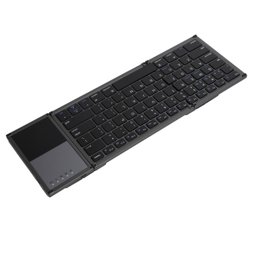 Compact Foldable Bluetooth Keyboard, Exquisite Lightweight Wireless Device for Seamless Multi-Device Connectivity, Sensitive Touchpad, Stable 1